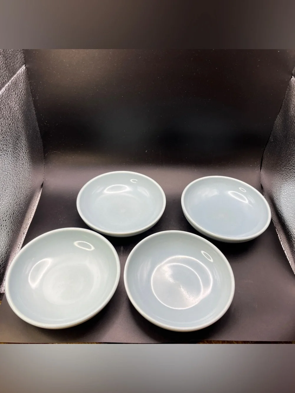 Lot of 4 Russel Wright Iroquois Casual China Ice Blue Cereal Soup Dessert Bowls